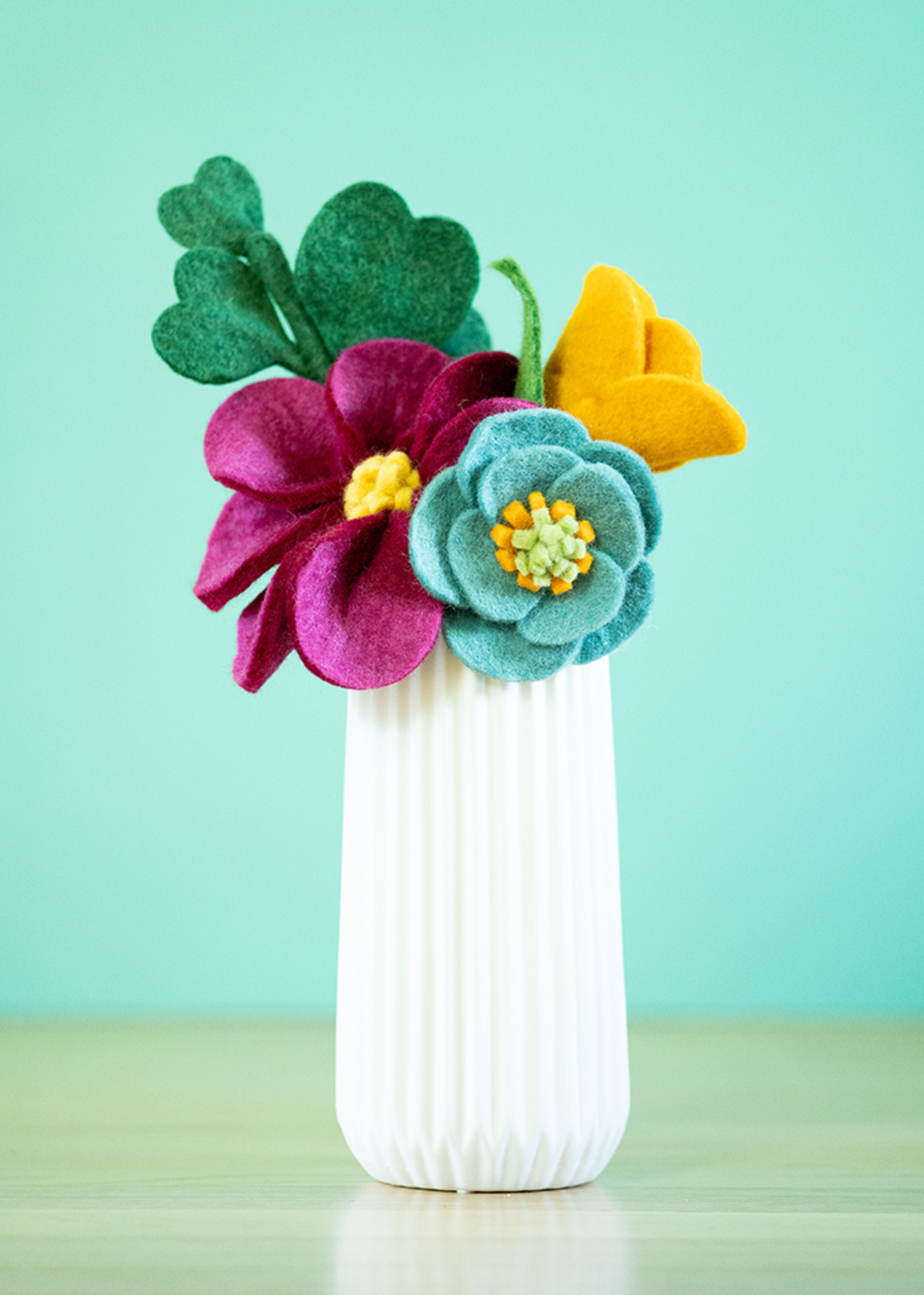 Global Goods Partners Blue Felt Poppy Flower