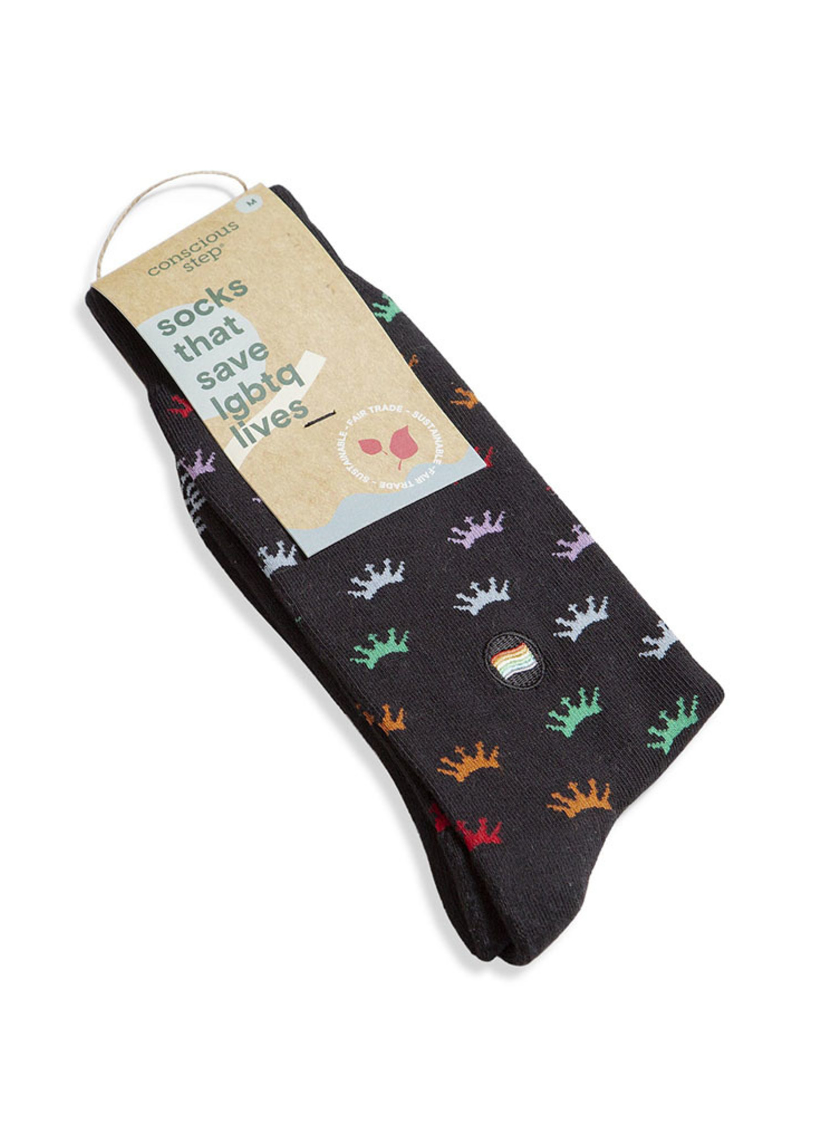 Conscious Step Women's Socks - LGBTQ Crowns