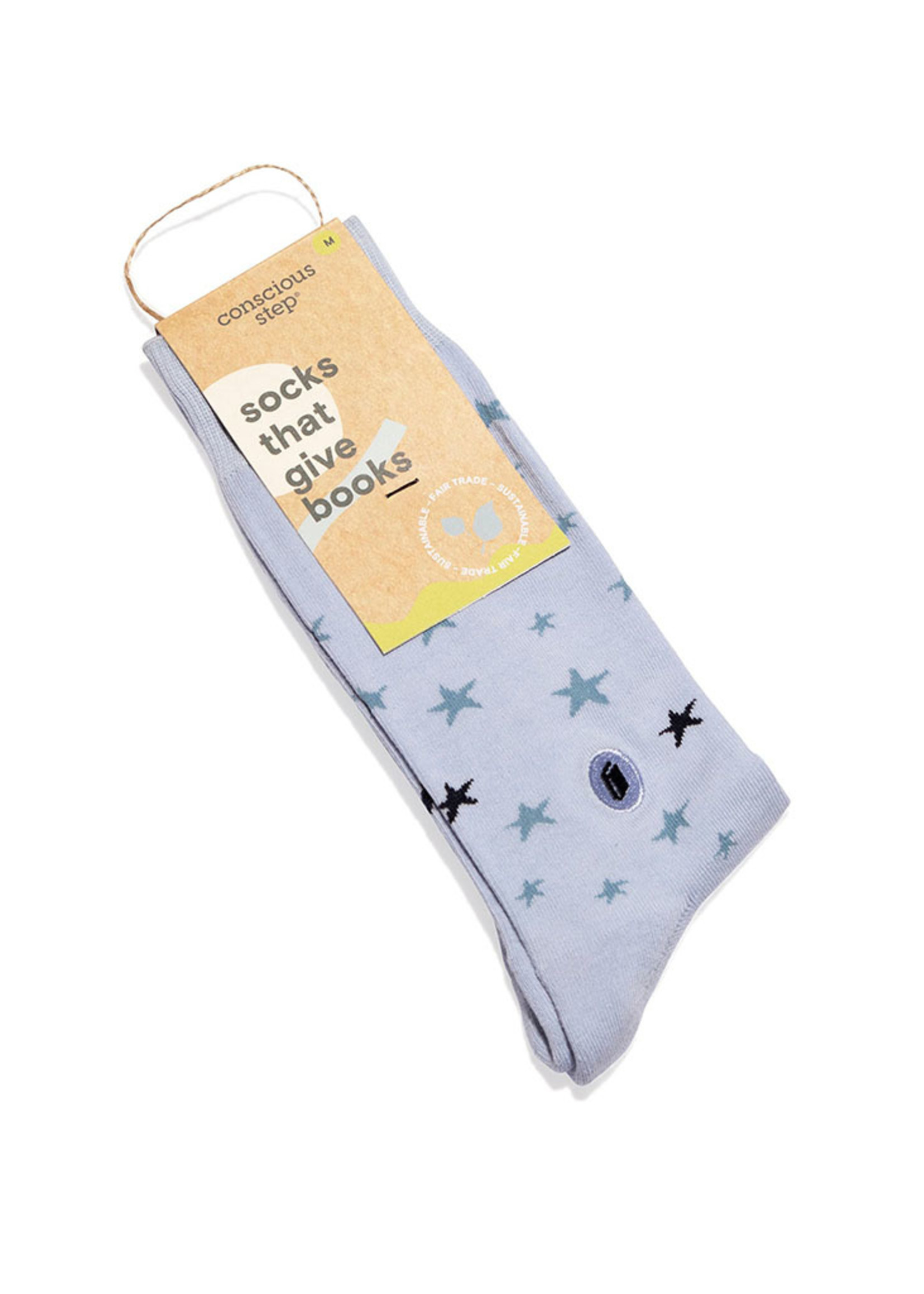 Conscious Step Men's Star Socks That Give Books