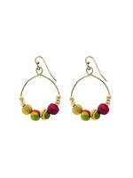 WorldFinds Kantha Petite Gilded Hoop Earrings