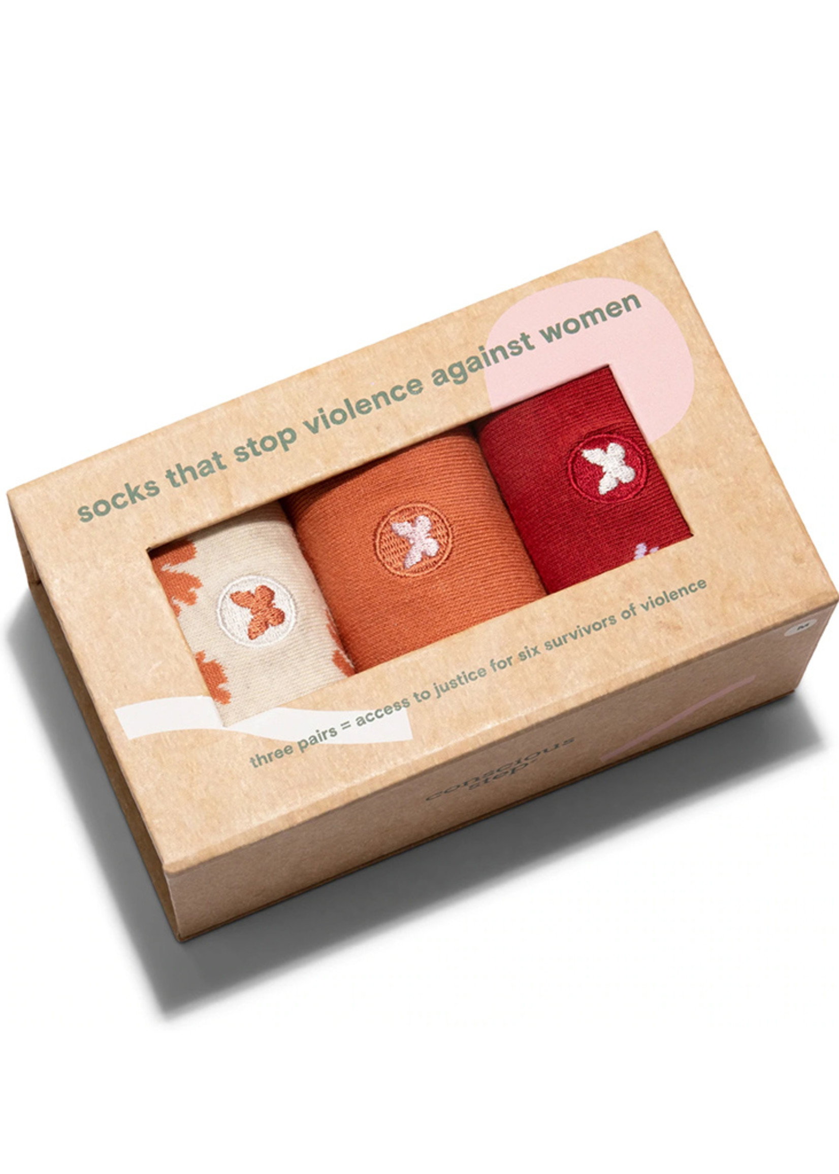 Conscious Step Women's Box of Socks That Stop Violence Against Women