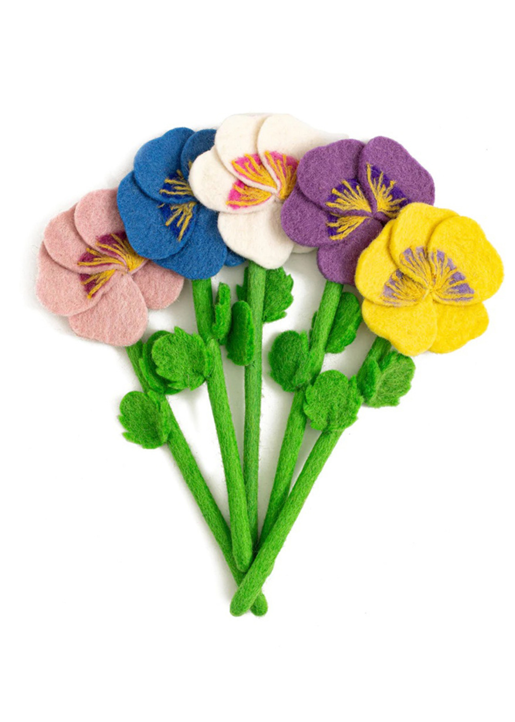 Global Goods Partners Felt Pansy Flower