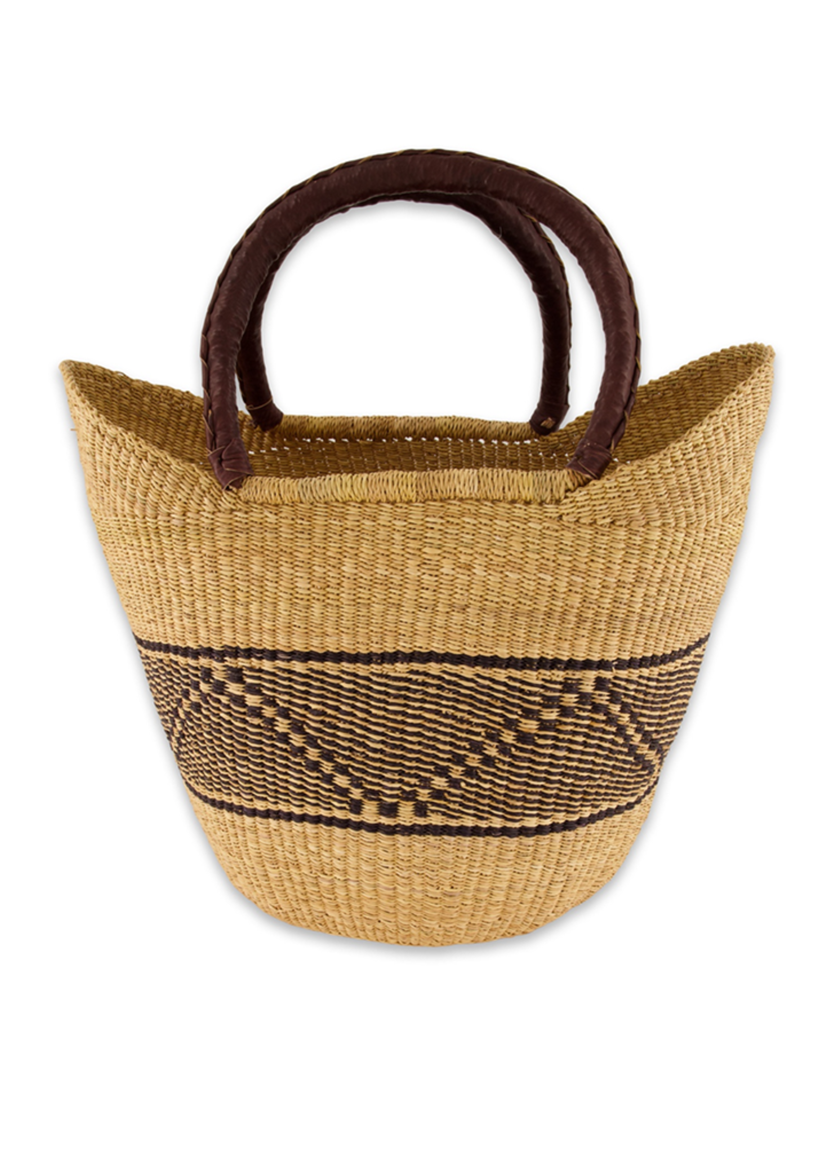 Kazi Modern Minimalist Tapered Stripe Basket