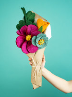 Global Goods Partners Jewel Tone Felt Flower Bouquet