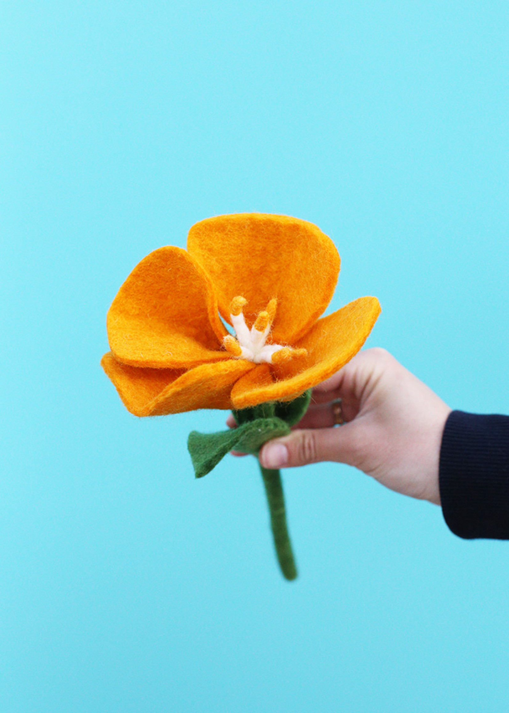 Global Goods Partners Felt California Poppy Flower