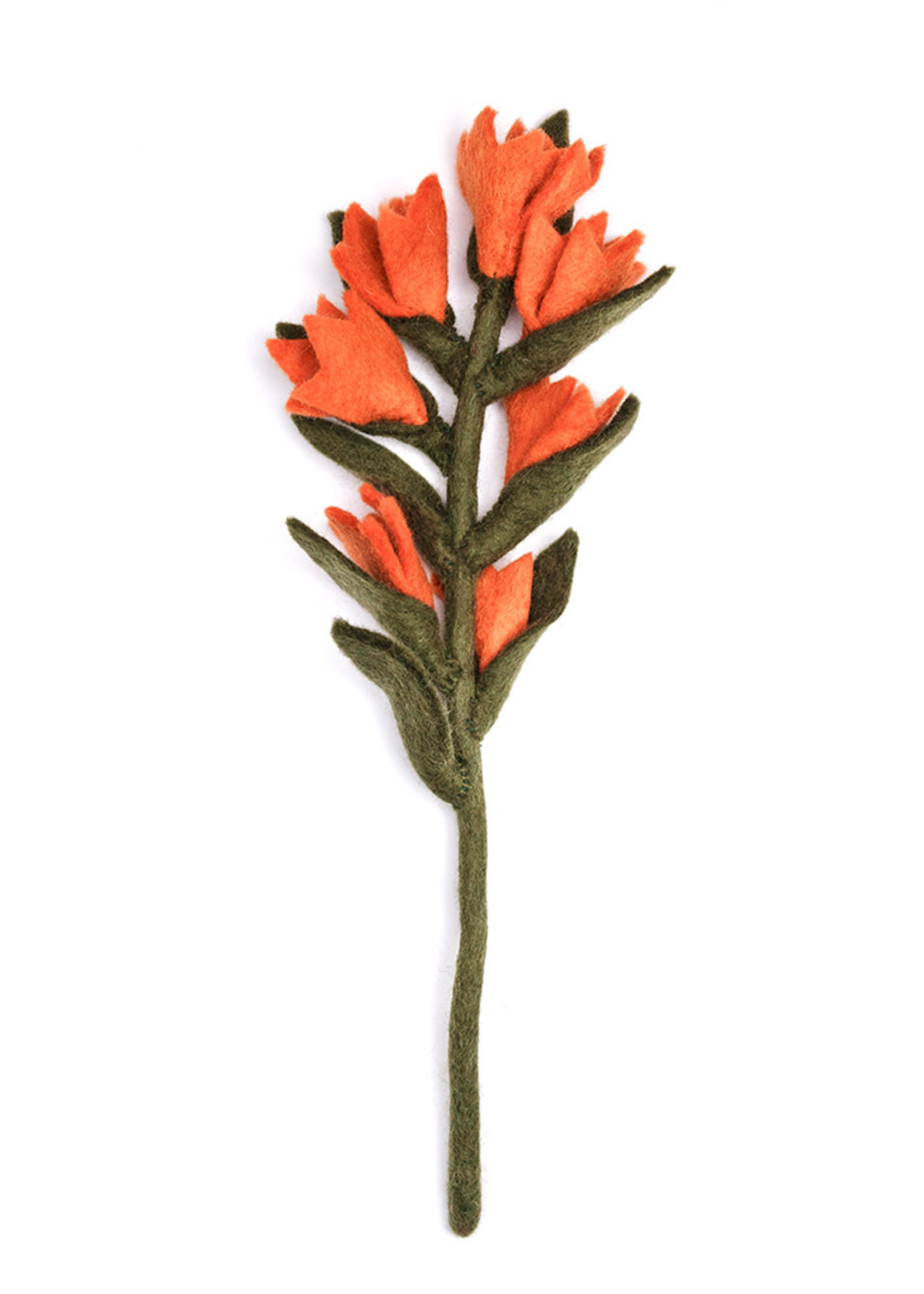 Global Goods Partners FINAL SALE - Felt Indian Paint Brush Flower