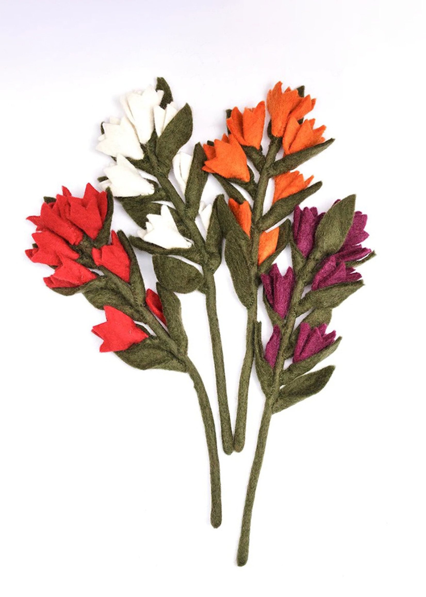 Global Goods Partners FINAL SALE - Felt Indian Paint Brush Flower