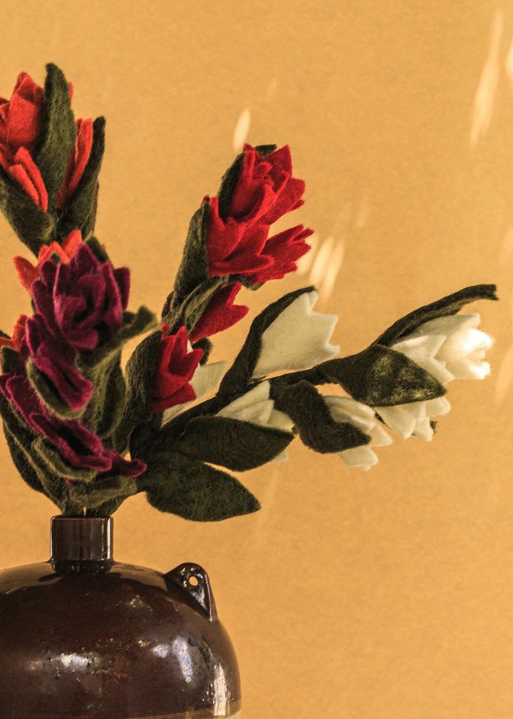 Global Goods Partners FINAL SALE - Felt Indian Paint Brush Flower