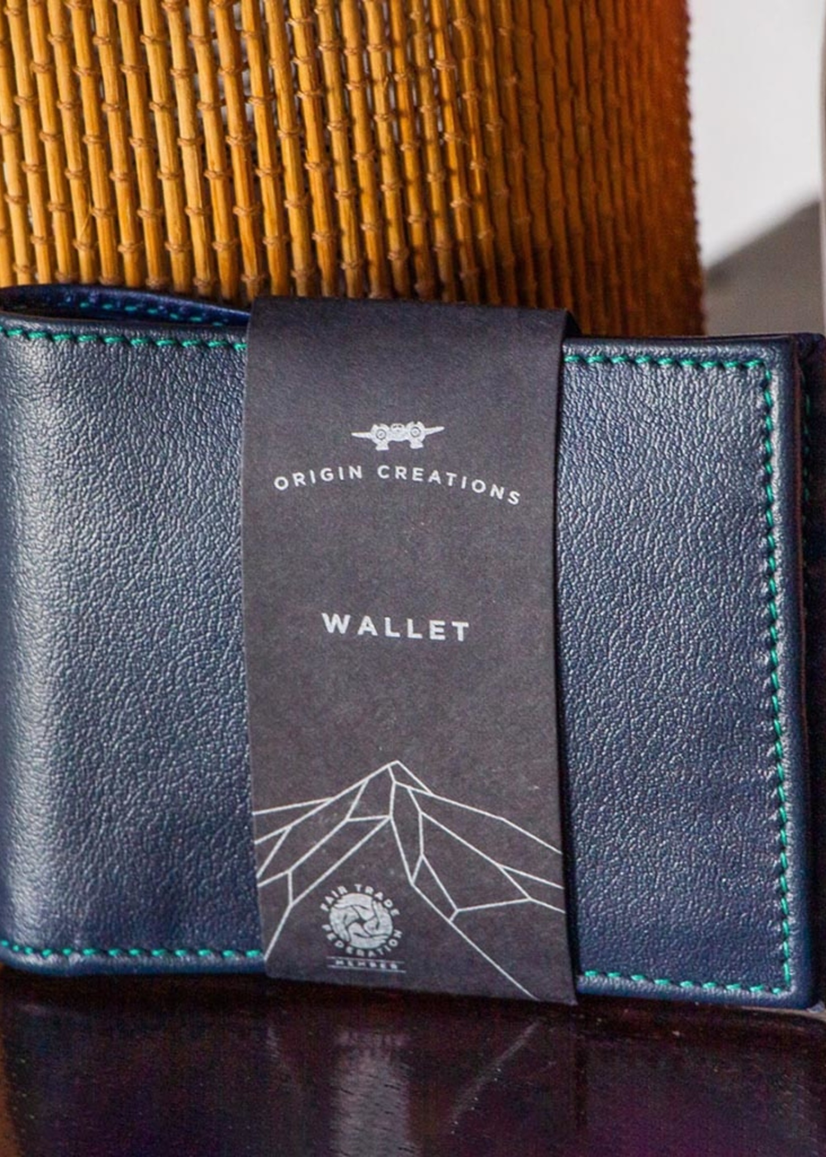 Navy Blue Taiga Leather Handmade Custom Mens Wallet -  Denmark