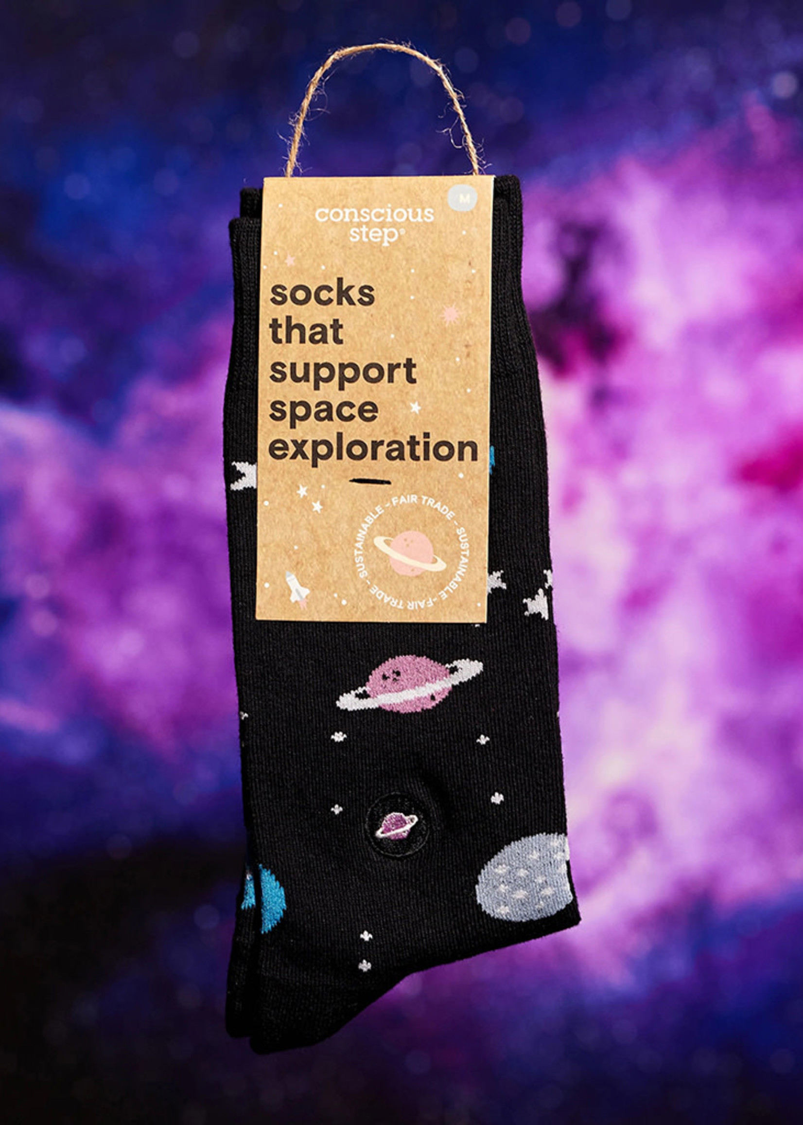 Conscious Step Men's Socks Support Space Explore