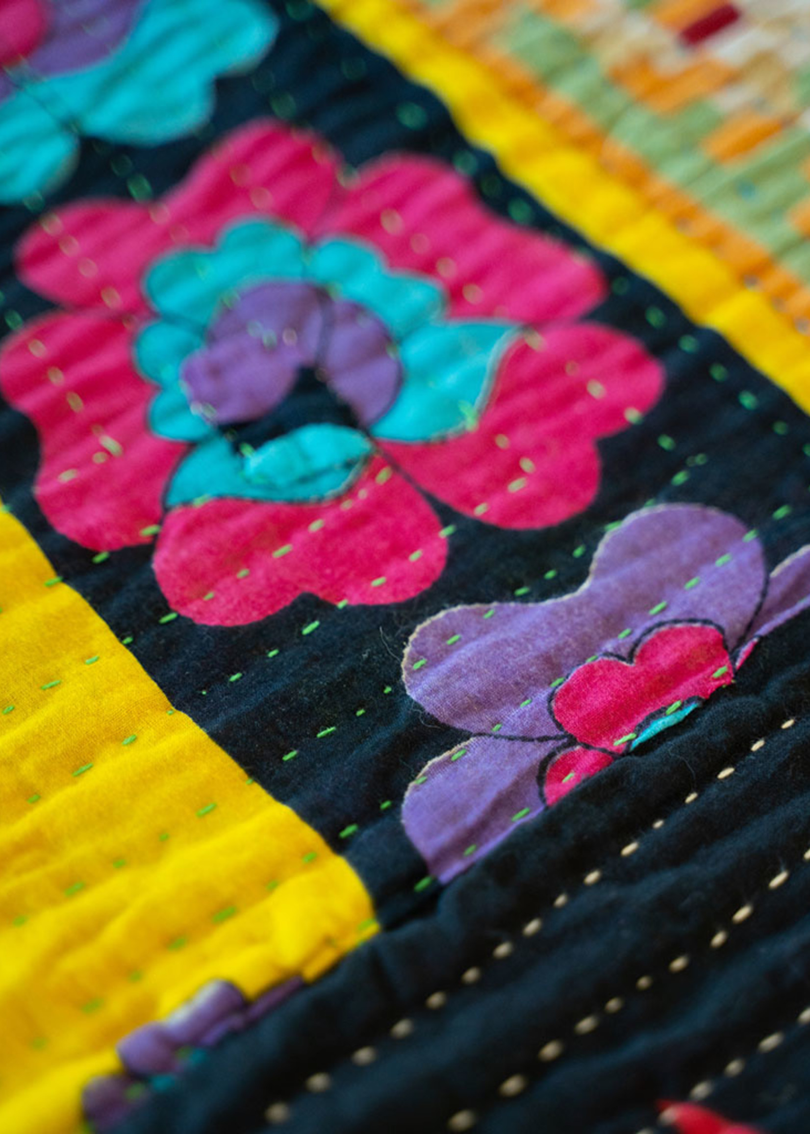 SERRV Queen Size Kantha Quilt #14