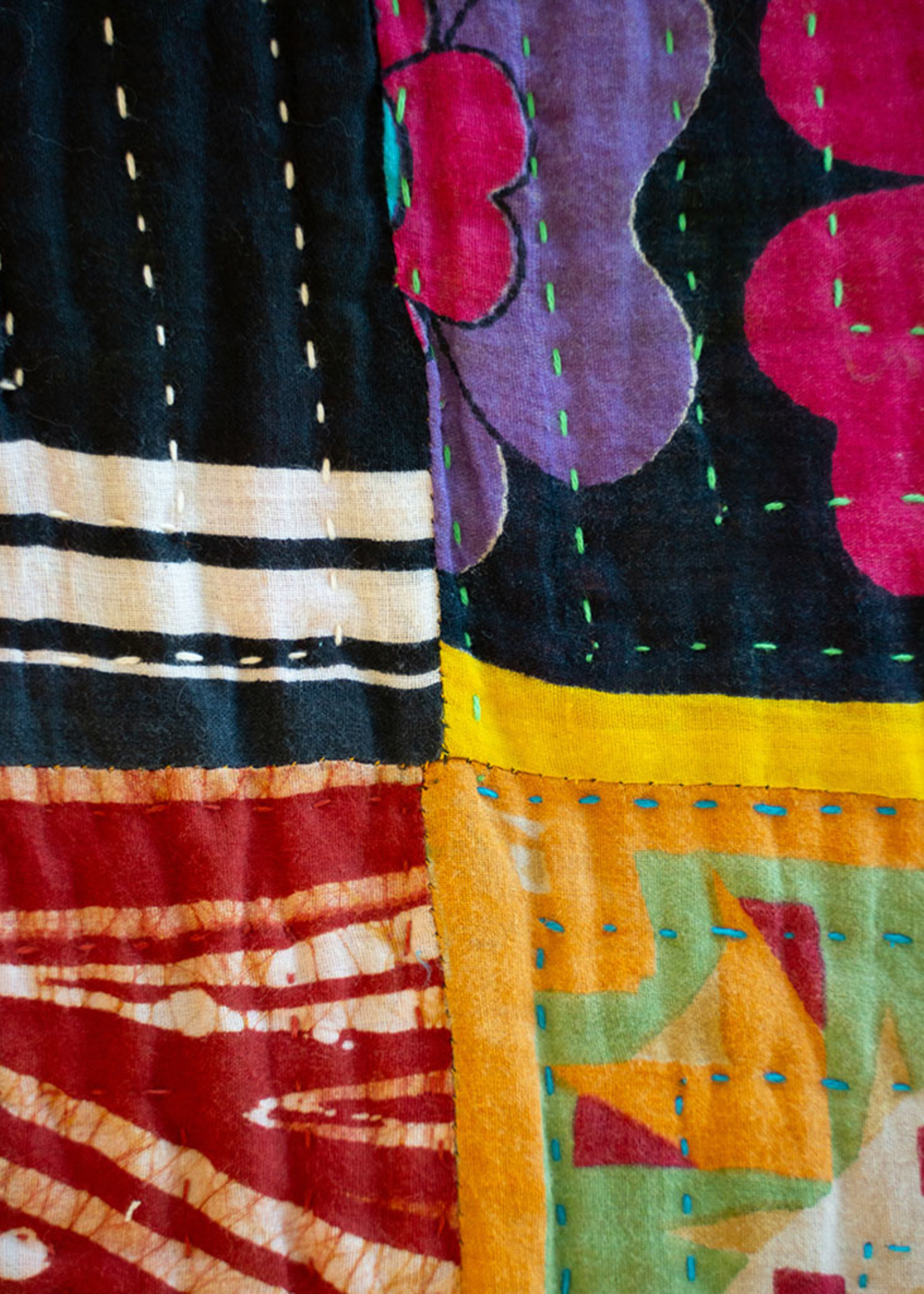 SERRV Queen Size Kantha Quilt #14