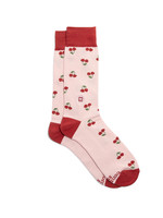 Conscious Step Men's Cherry Socks that Support Self-Checks