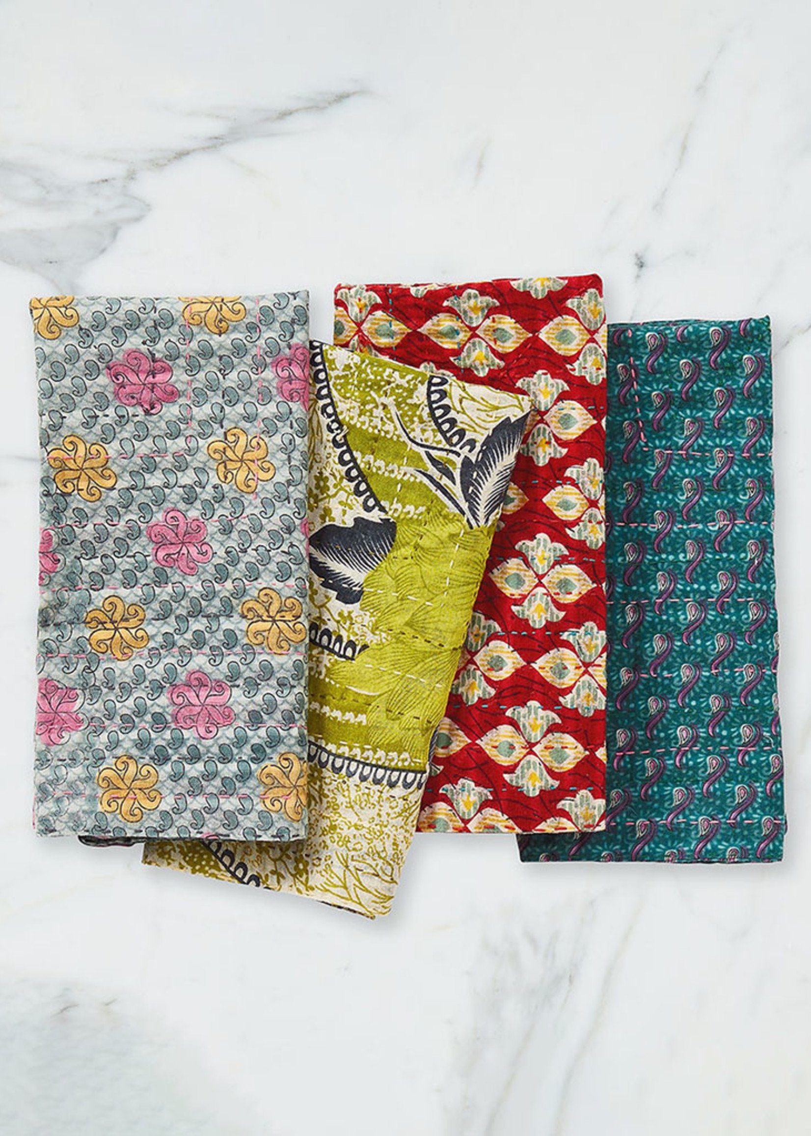 Kantha Napkins - Set of 4 from HumanKind Fair Trade - HumanKind Fair Trade