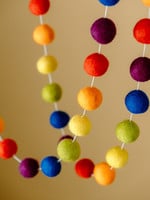 Ganesh Himal FINAL SALE - Rainbow Felt Ball Garland