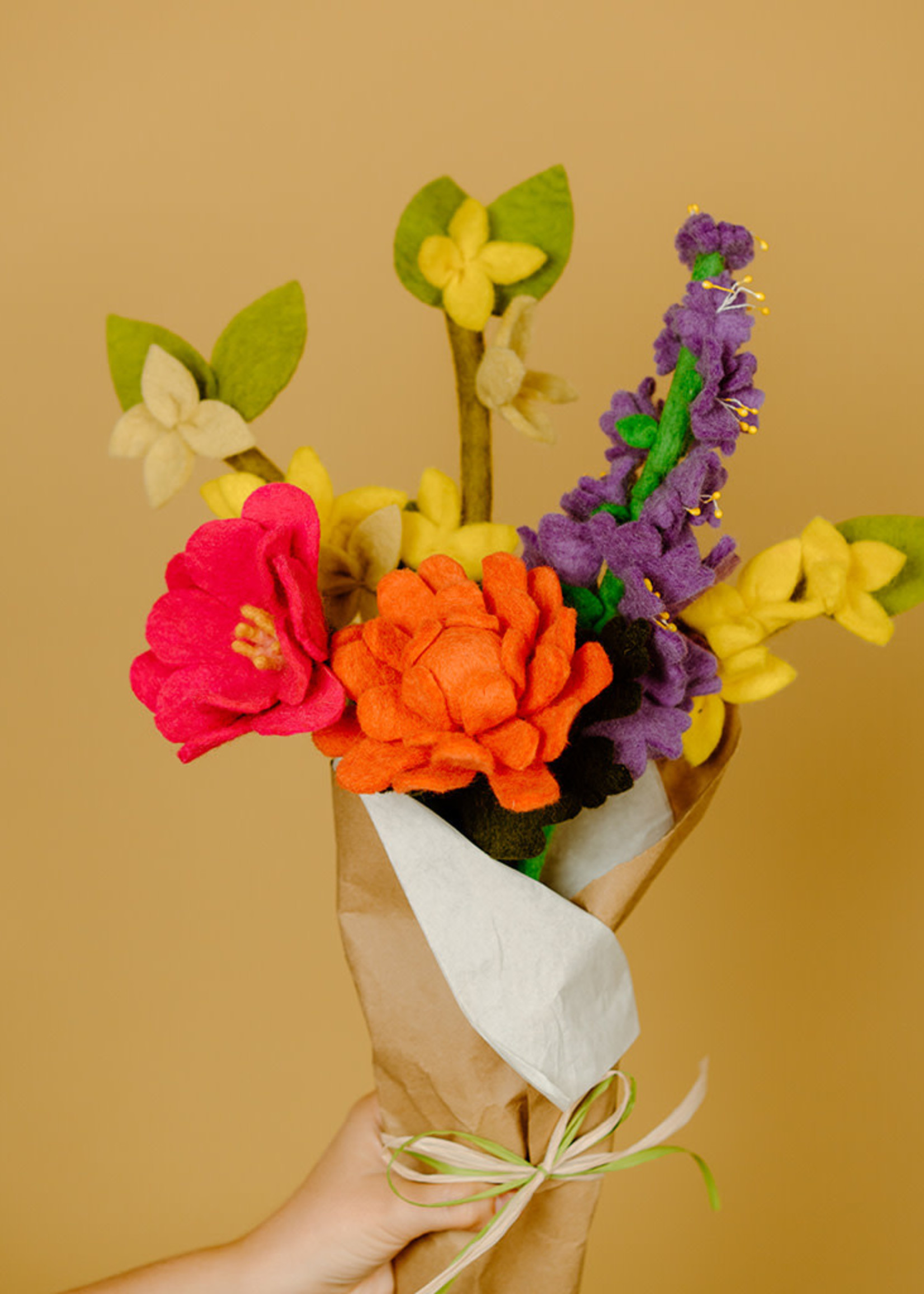 Global Goods Partners Summer Flush Felt Flower Bouquet