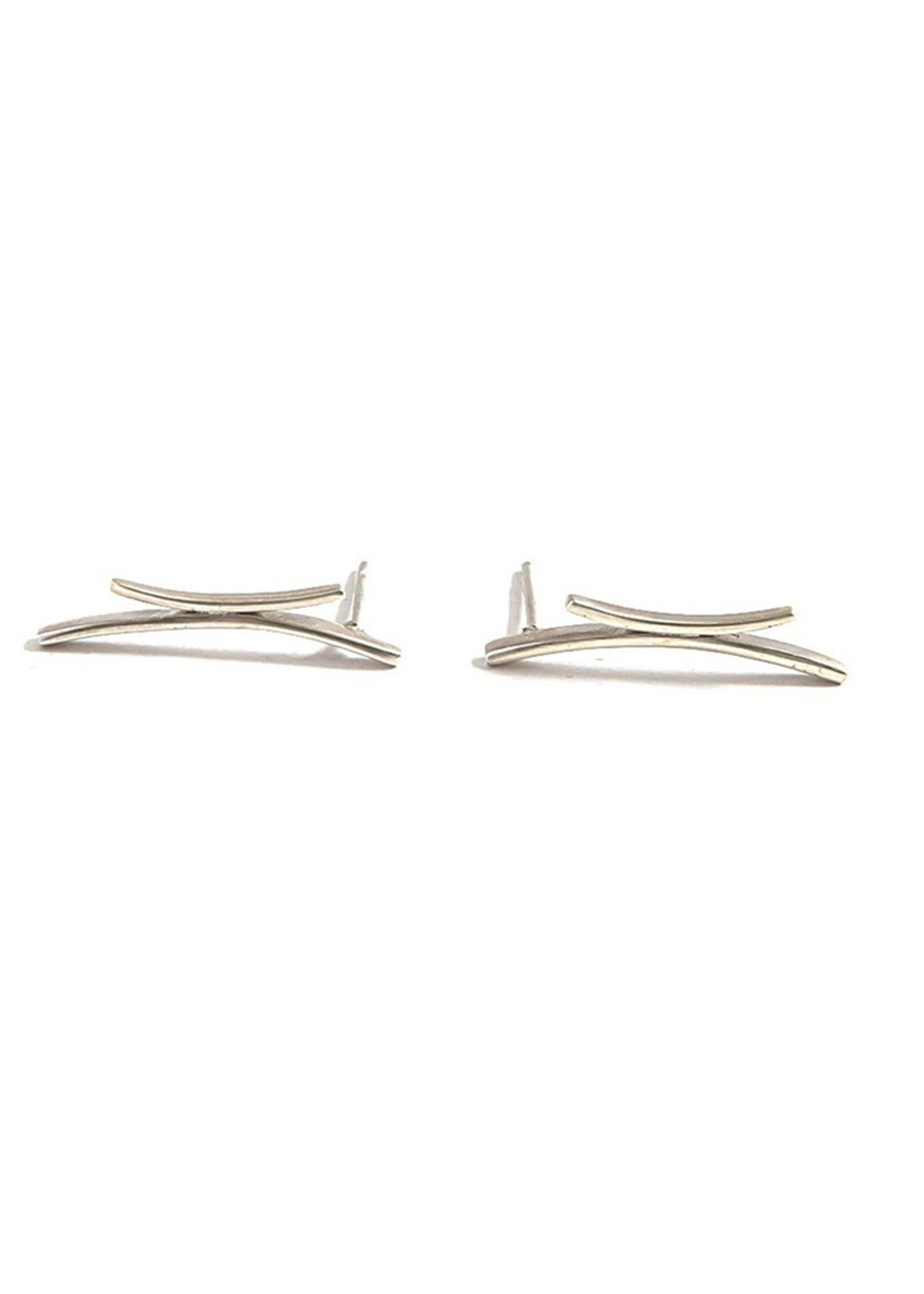 Cinnamon Sticks Sterling Silver Stud Earrings