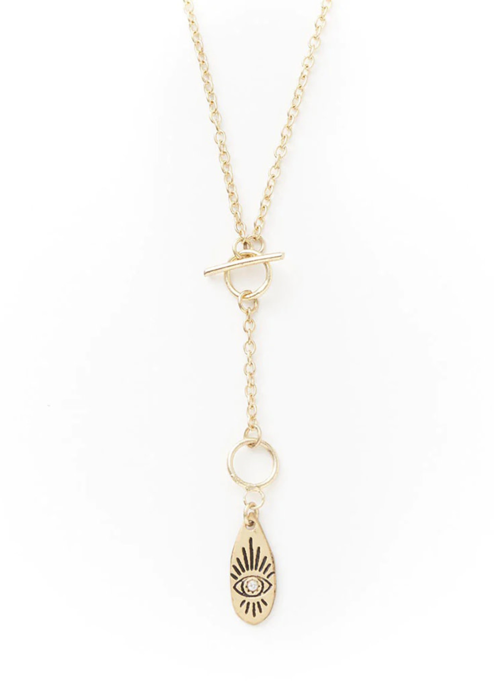 Matr Boomie Ruchi Lariat with Evil Eye Charm Necklace
