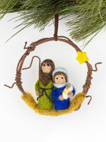 dZi Mini Wreath Nativity Ornament