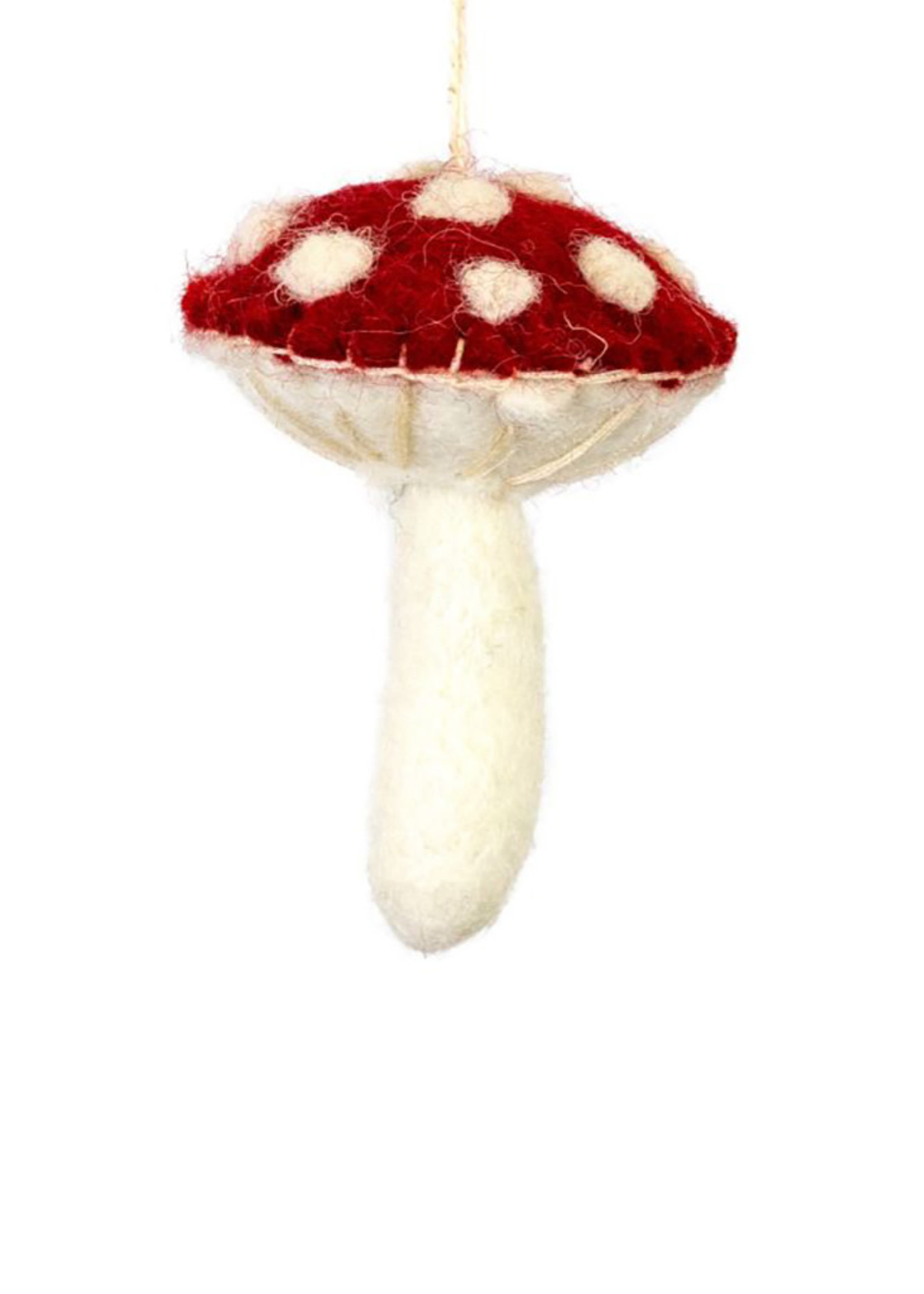 dZi Red Wild Mushroom Ornament