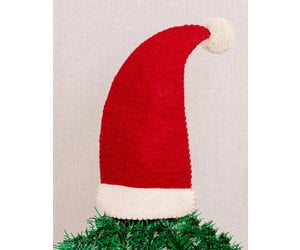Christmas Tree Toppers,Red Christmas Hat Tree Topper