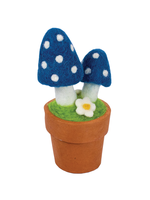 dZi Blue Magic Mushroom Potted Plant