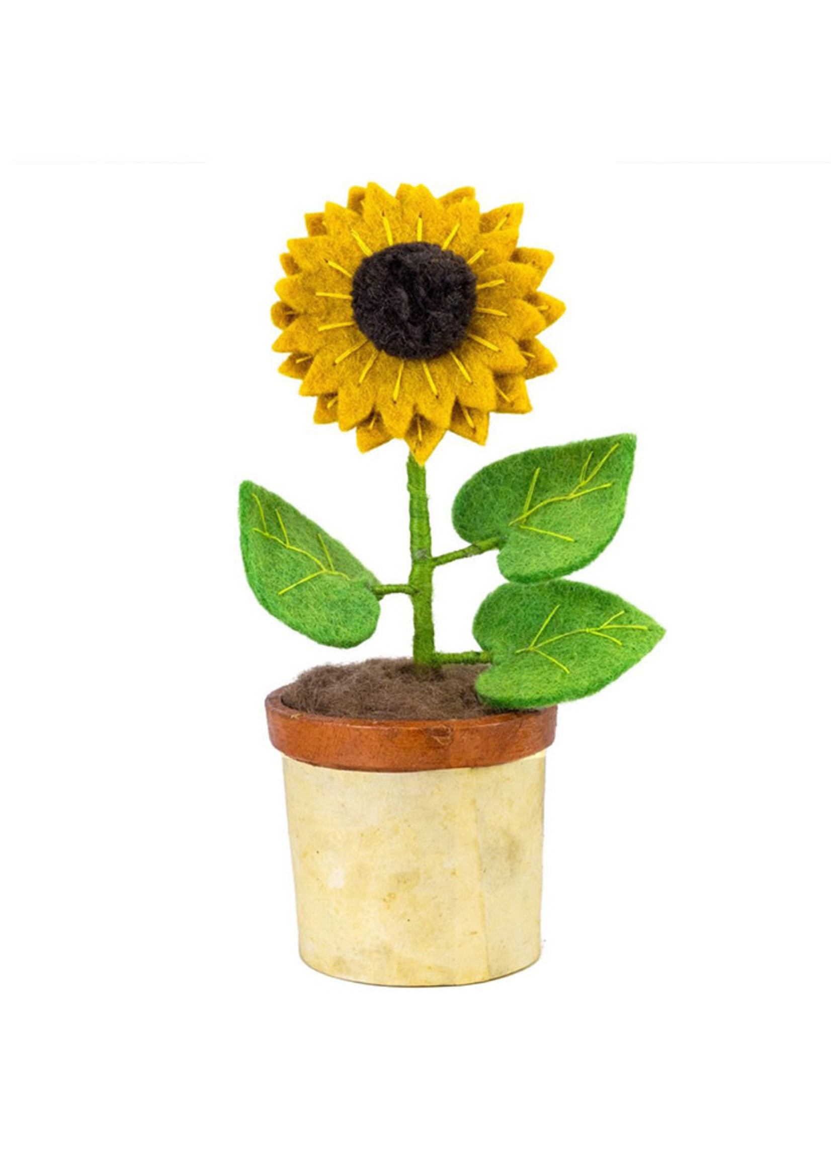 dZi Potted Felt Sunflower