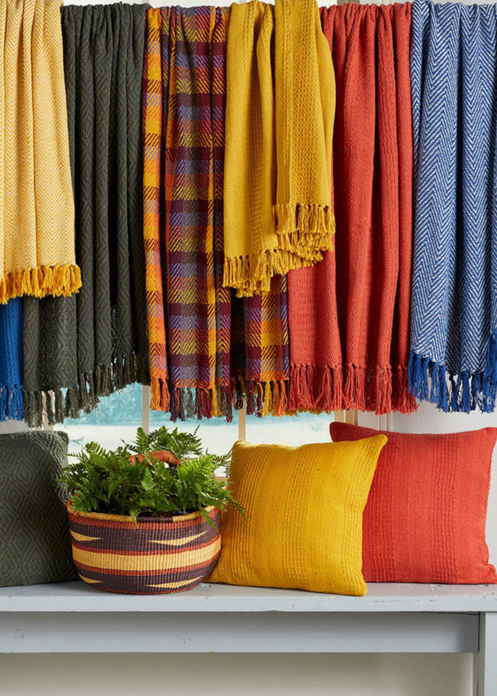 SERRV Harvest Plaid Rethread Throw