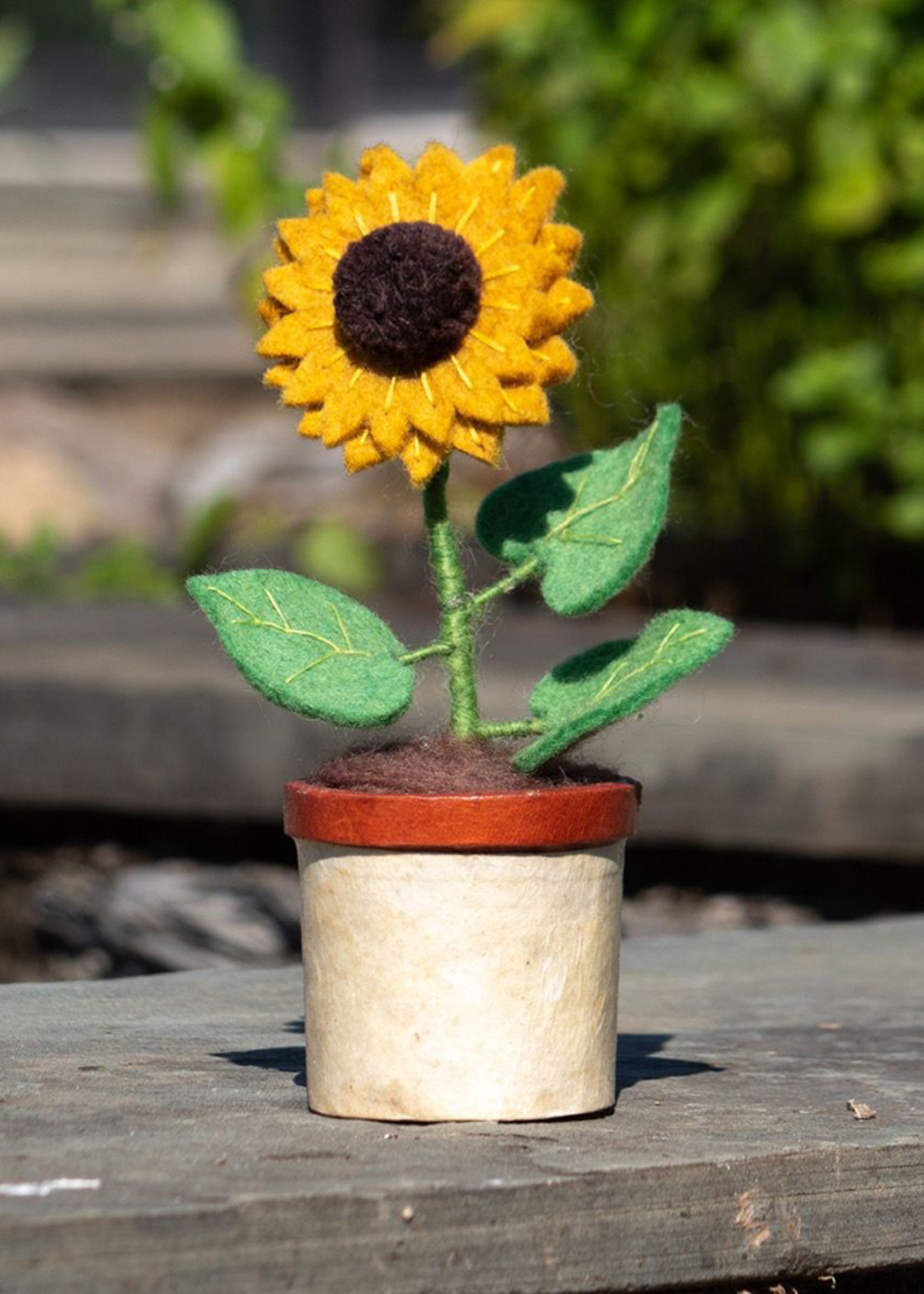 dZi Potted Felt Sunflower