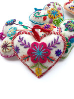 Ornaments 4 Orphans Colorful Flower Heart Ornament