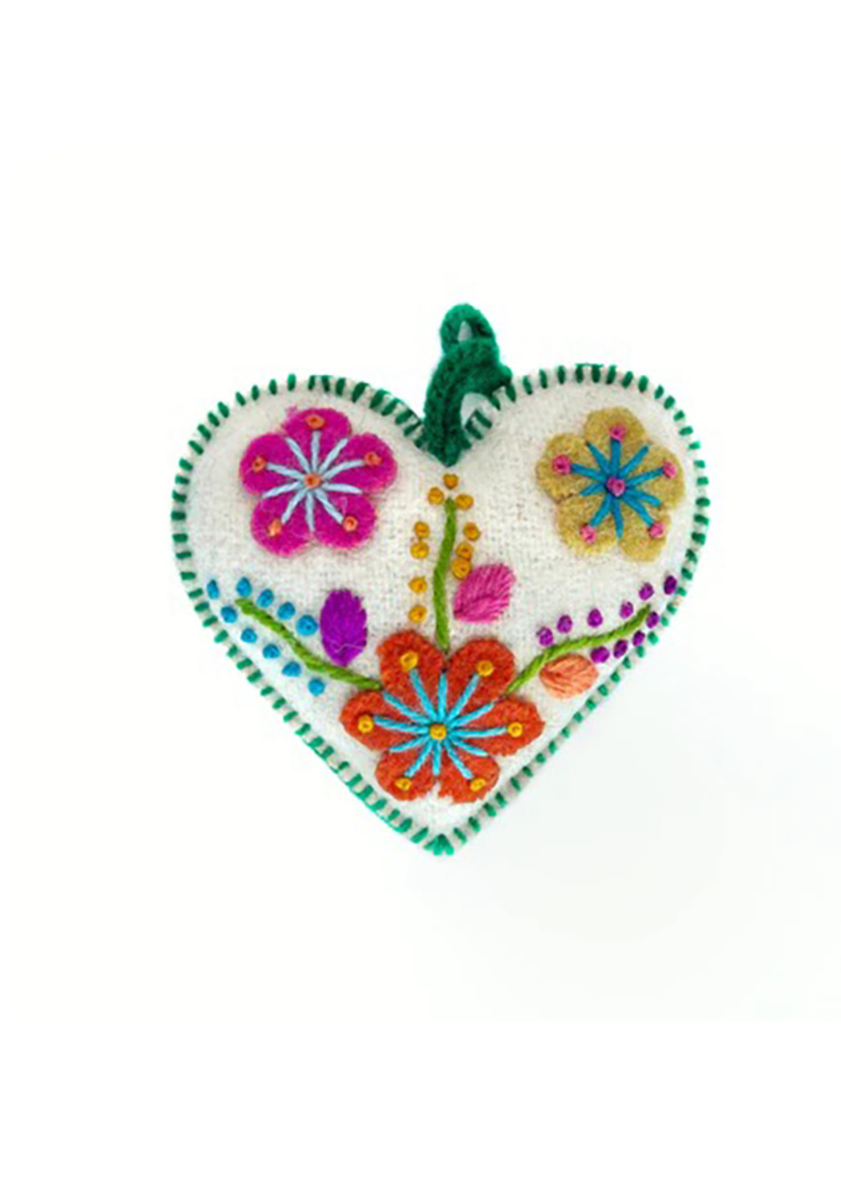 Ornaments 4 Orphans Colorful Flower Heart Ornament