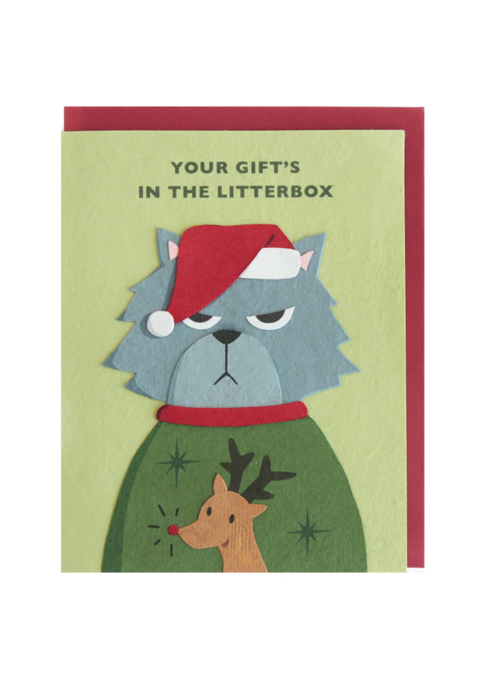 Good Paper Grumpy Kitty Christmas Card
