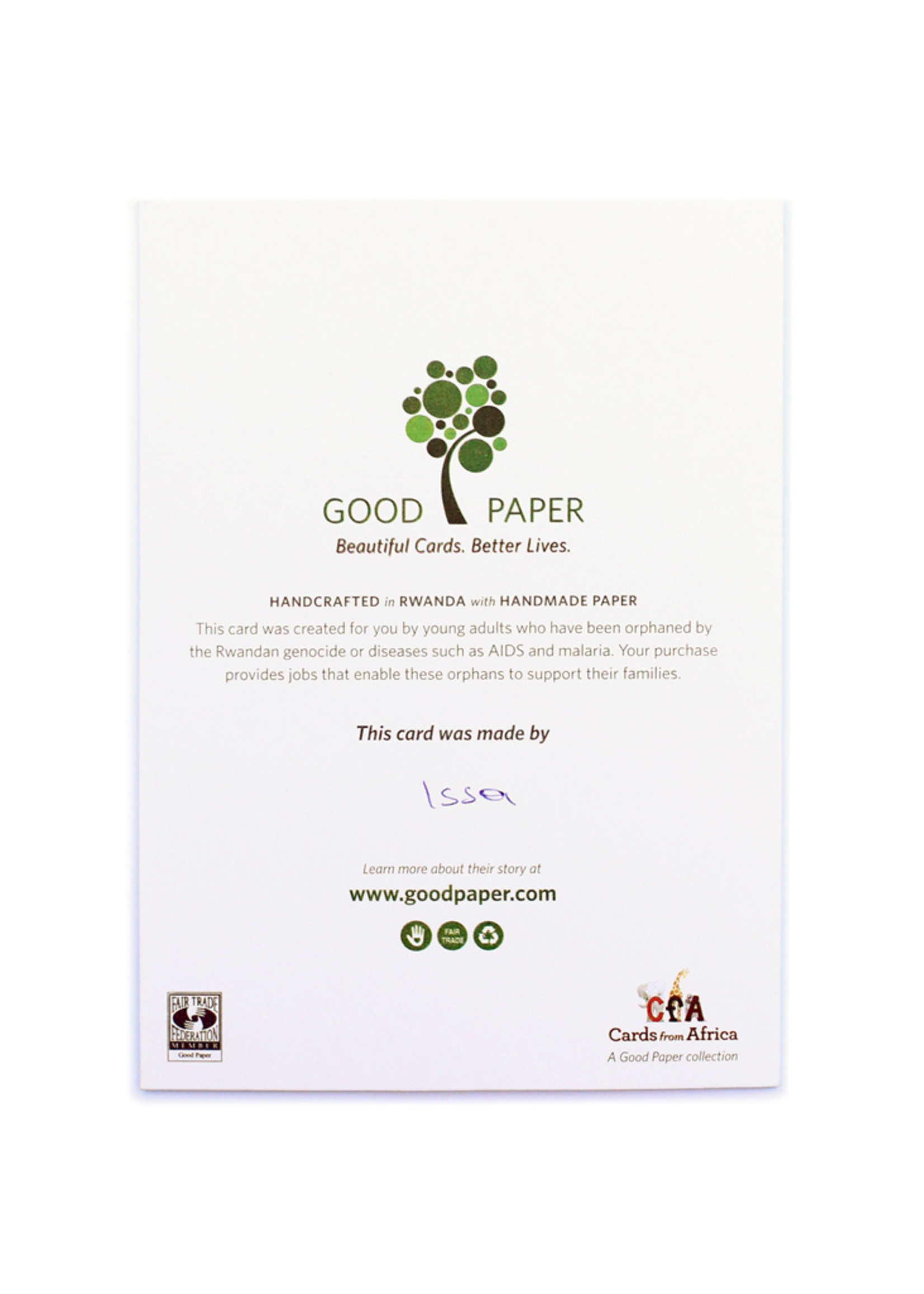 Good Paper Peace on Earth Card