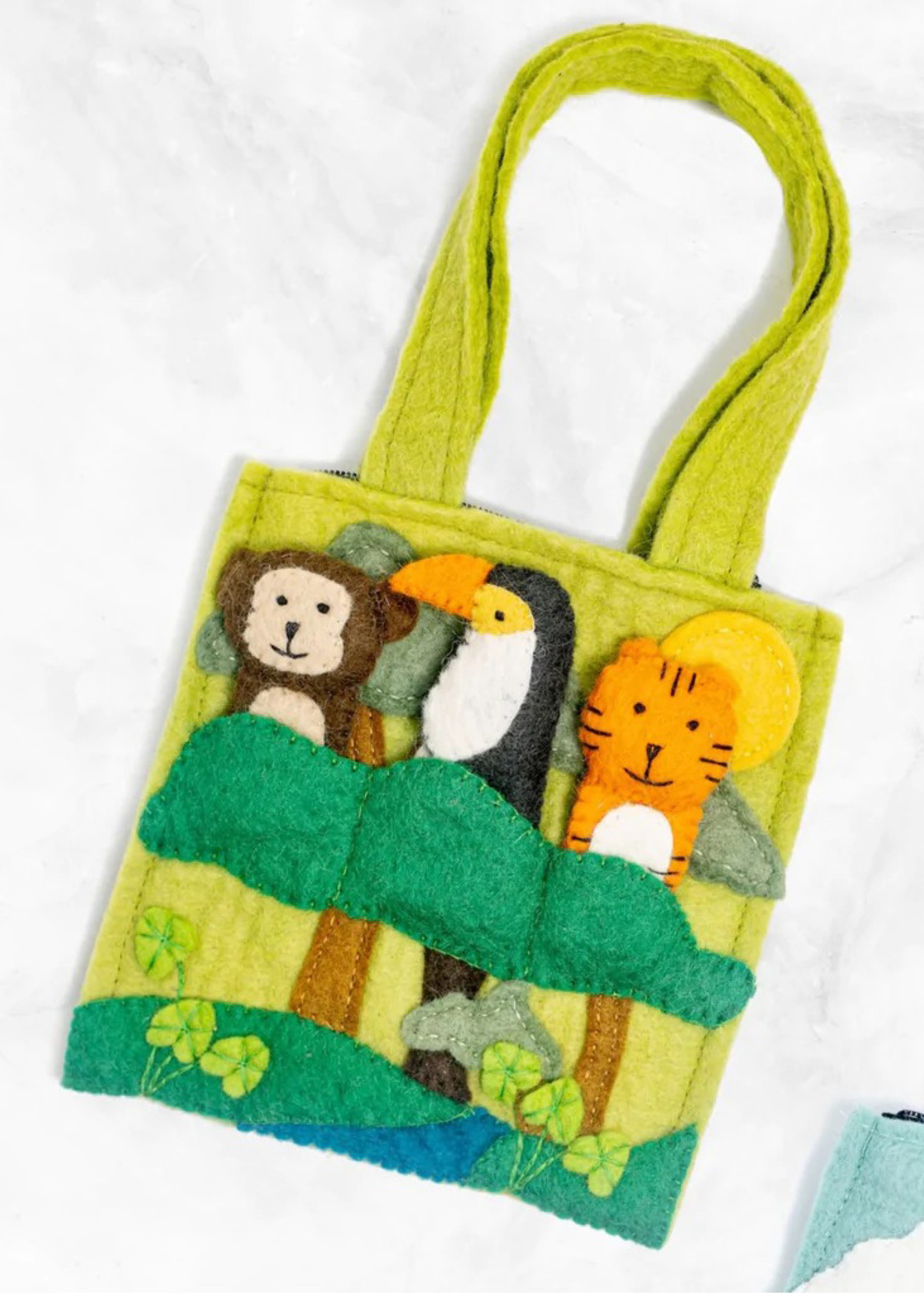 Global Goods Partners Felt Rainforest Puppet Bag