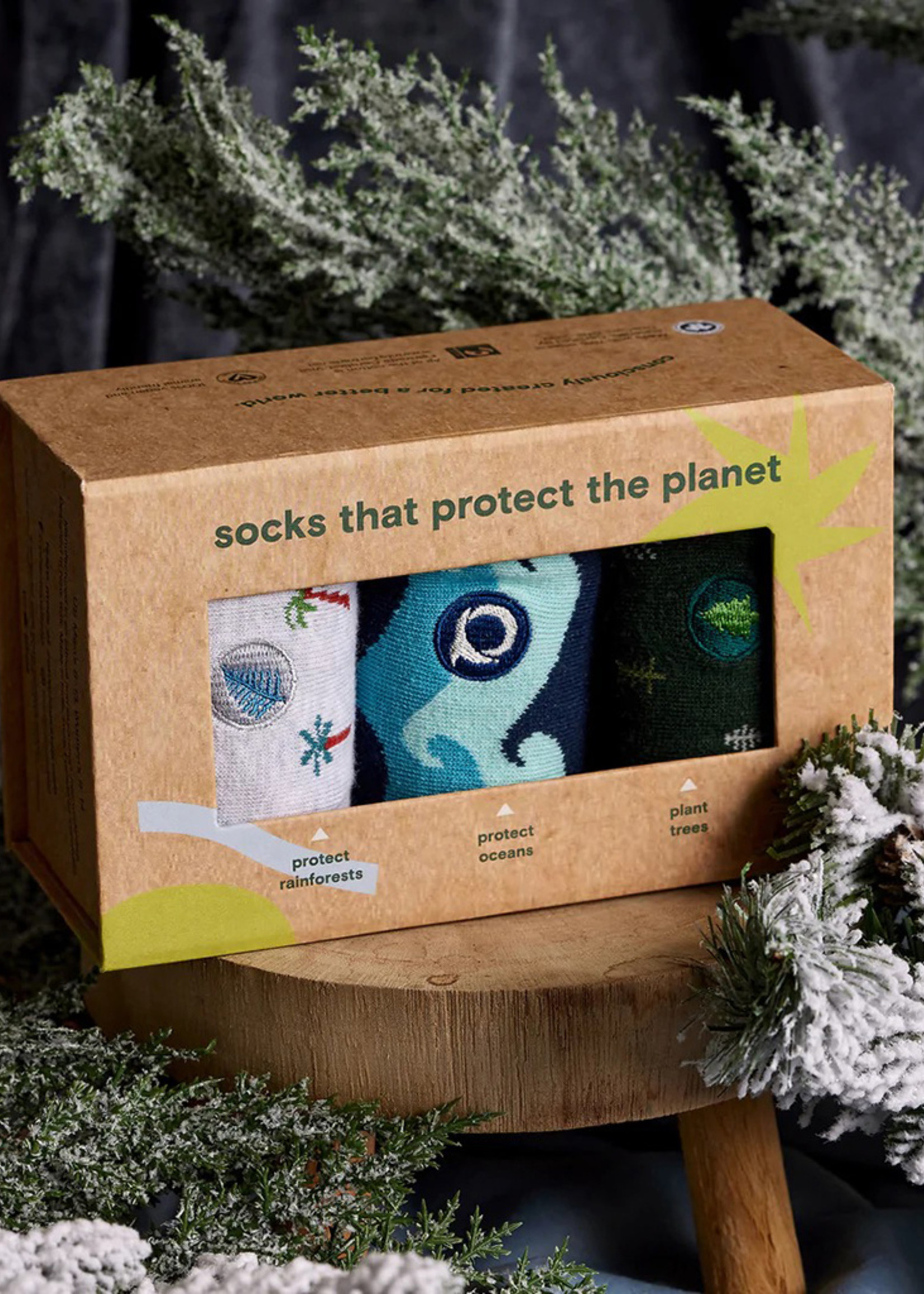 Conscious Step Women's Sock Box that Protect The Planet