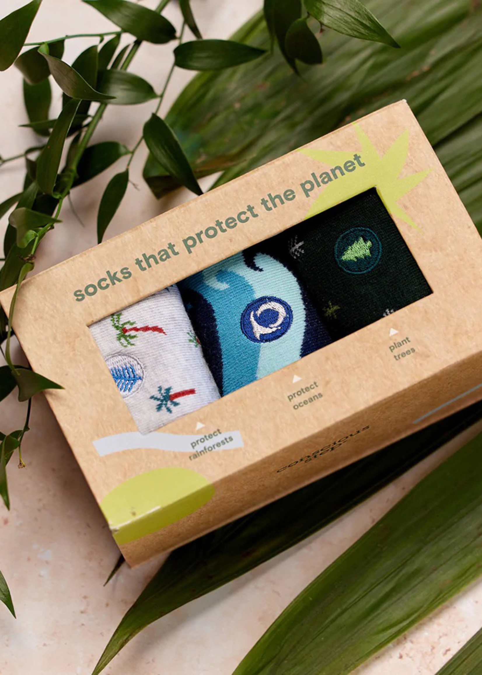 Conscious Step Women's Sock Box that Protect The Planet