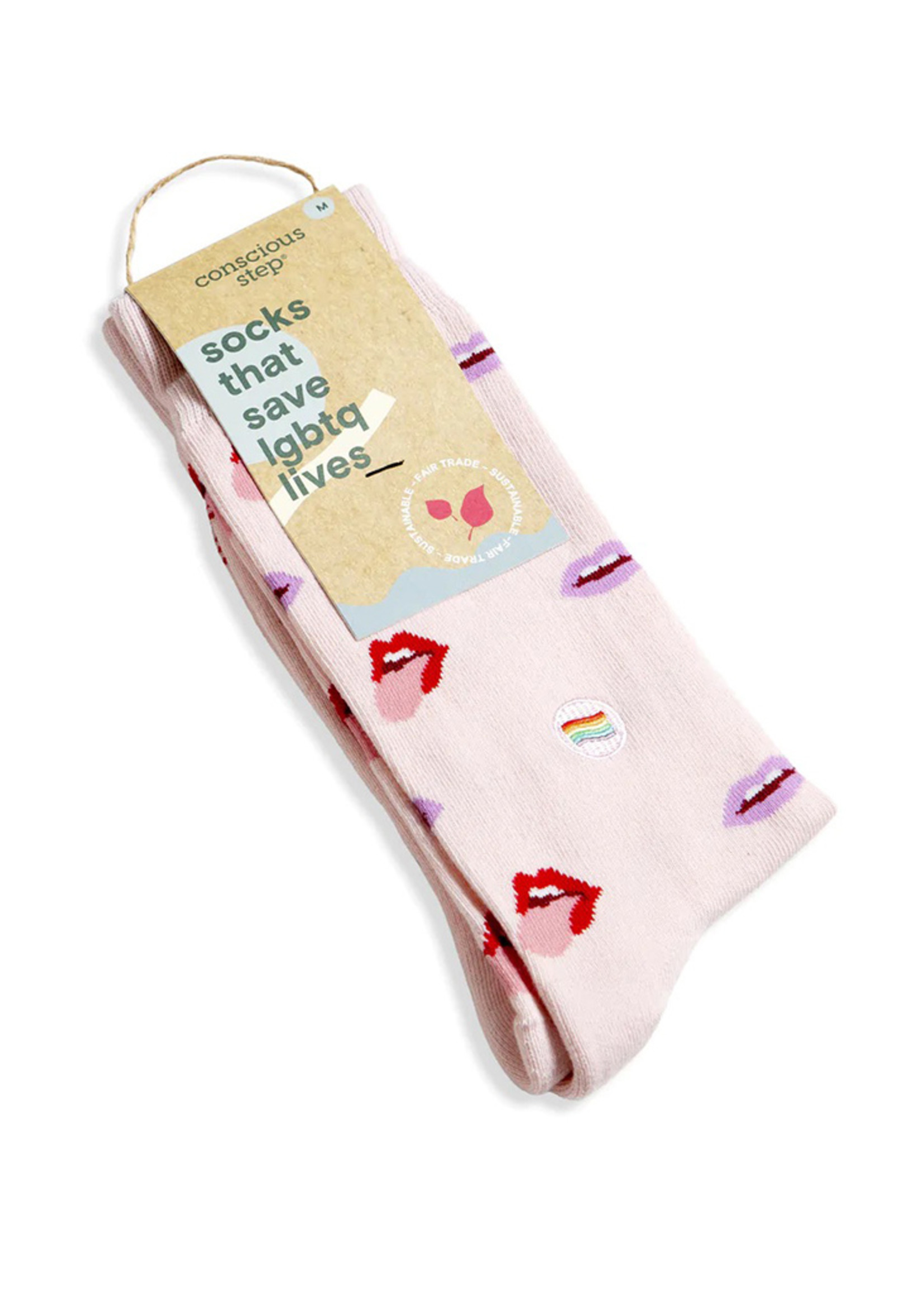 Conscious Step Women's Lip Socks That Support LGBTQ