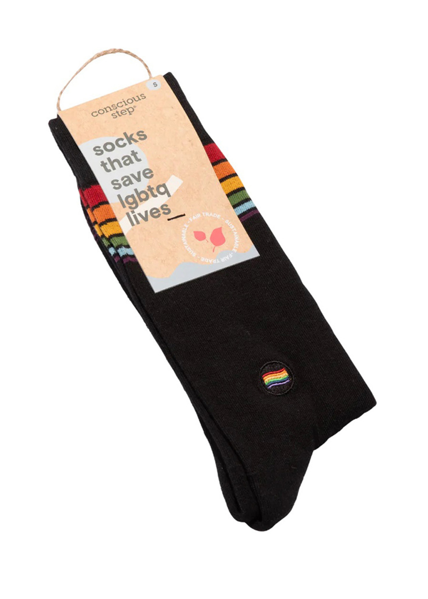 Conscious Step Women's Socks That Save LGBTQ Lives [Black]
