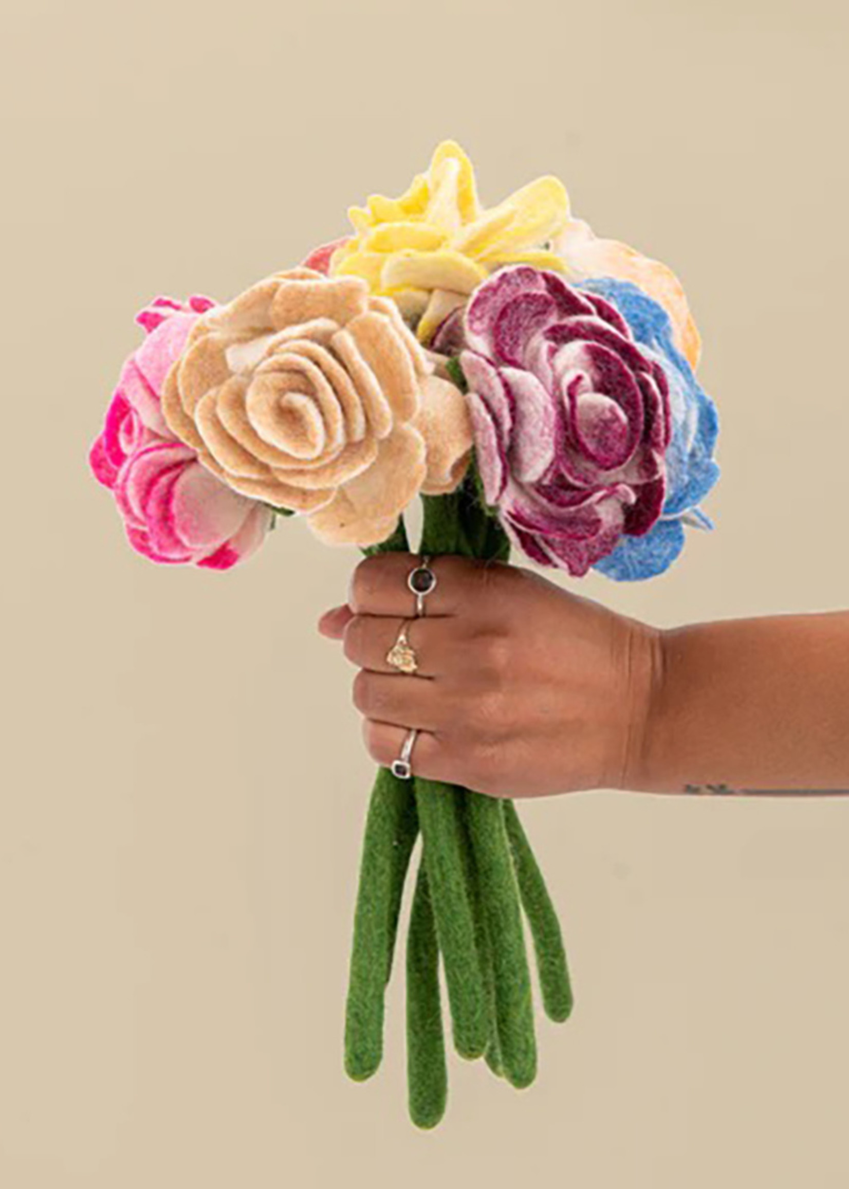 Global Goods Partners Felt Ranunculus Flower