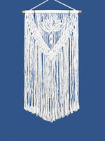 dZi FINAL SALE - Macrame Lotus Swag Wall Hanging