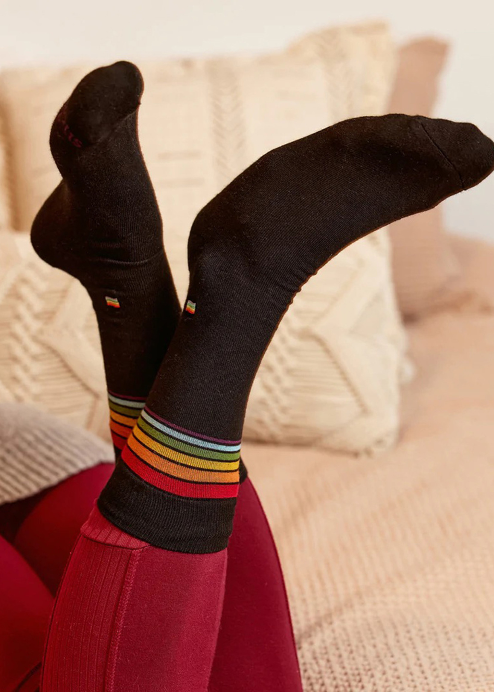 Conscious Step Men's Socks That Save LGBTQ Lives [Black]