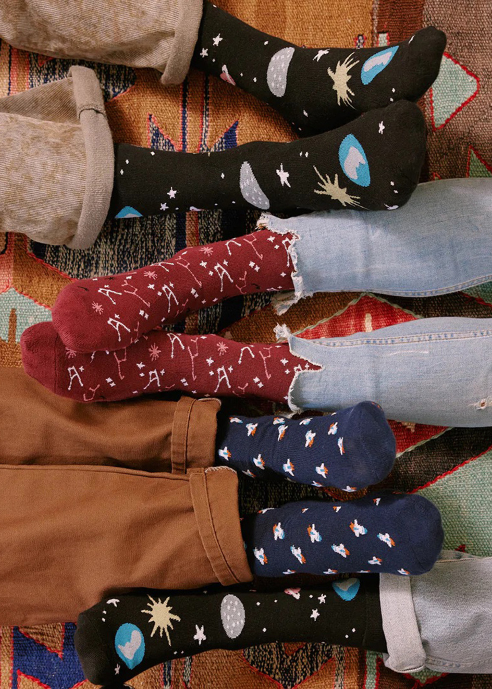 Conscious Step Women's Rocket Ship Socks that Support Space Explore