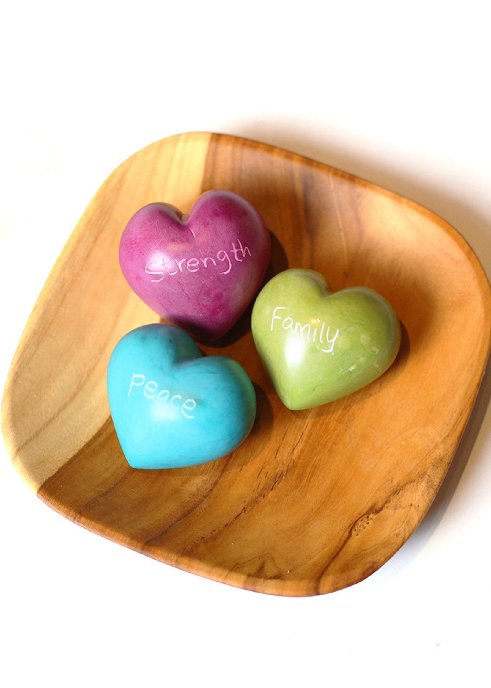 Venture Imports Soapstone Word Heart