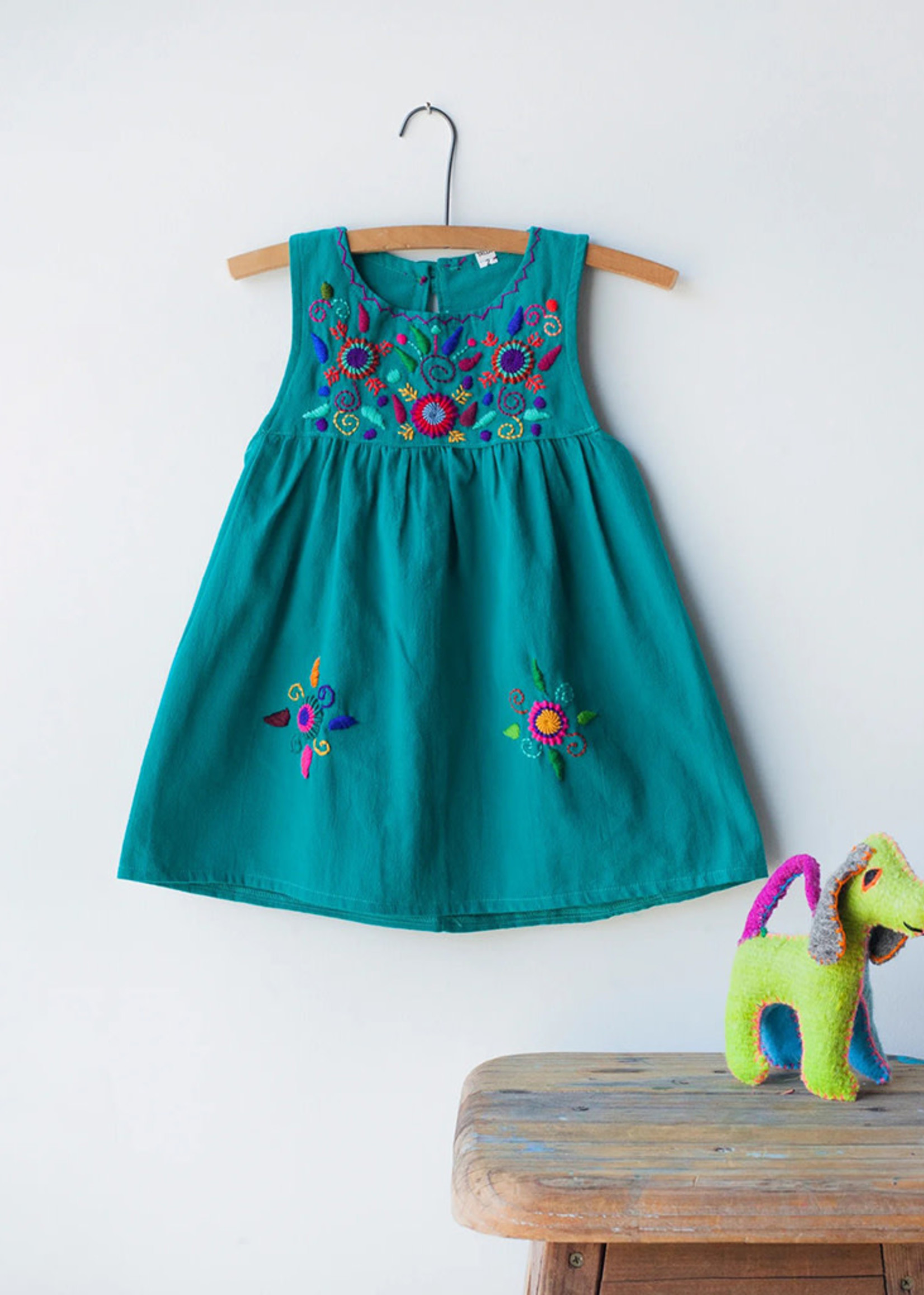 Teal Jardinita Dress