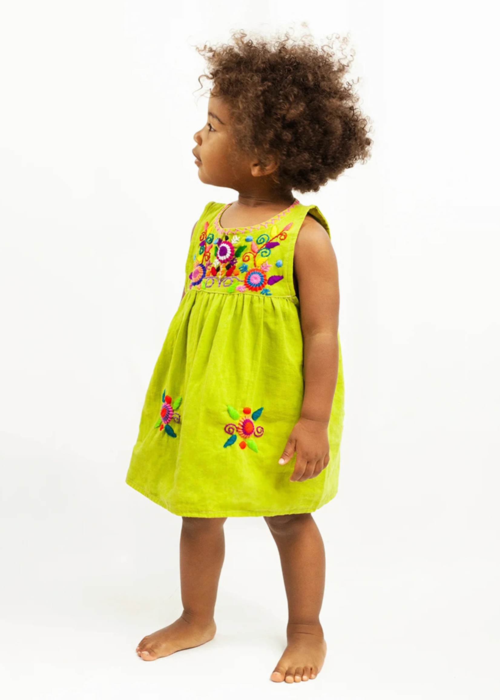 Lime Green Jardinita Dress