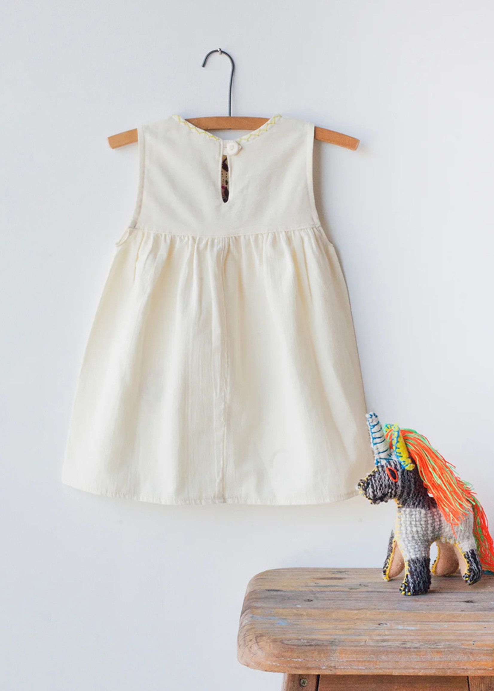 Cream Jardinita Dress