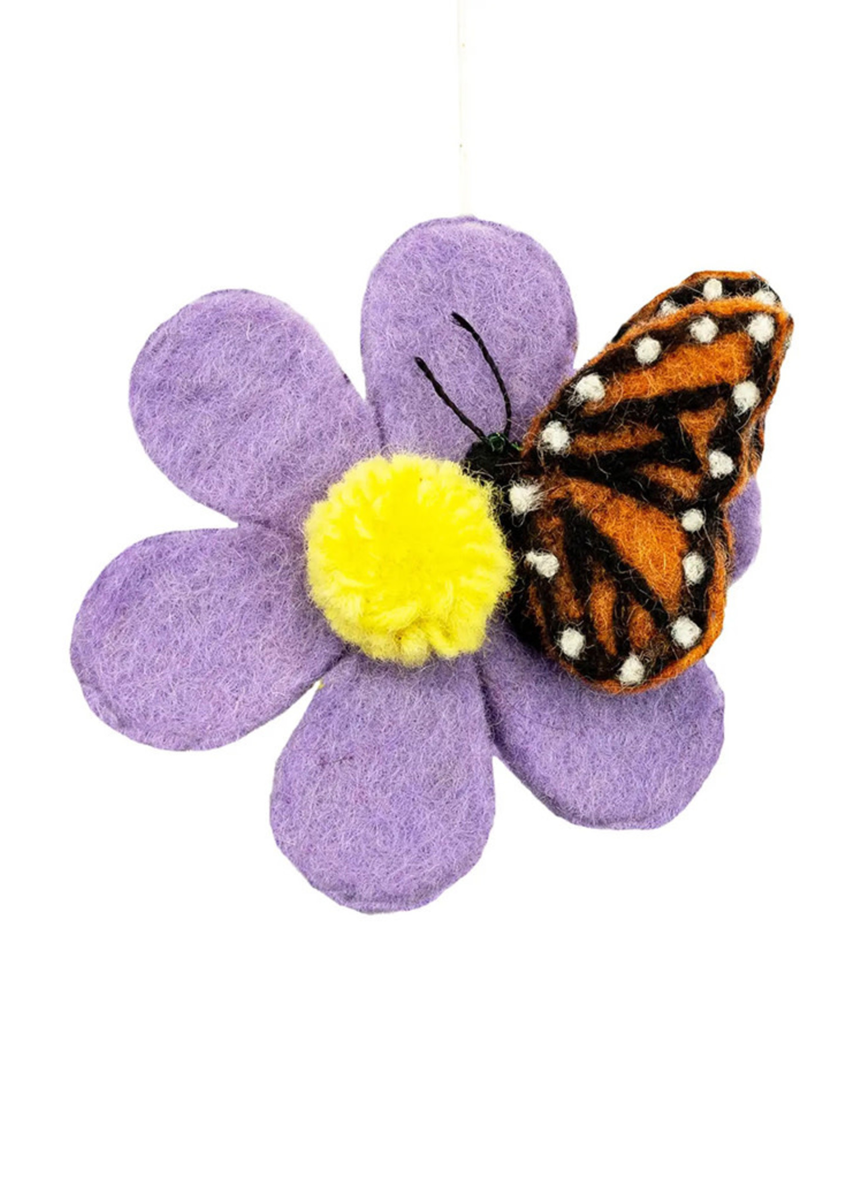 dZi Butterfly Bloom Felt Ornament