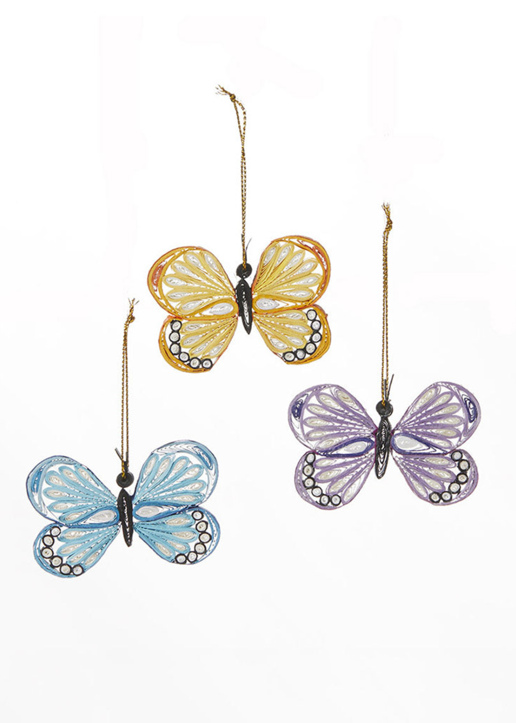 SERRV FINAL SALE - Quilled Butterfly Ornament Set