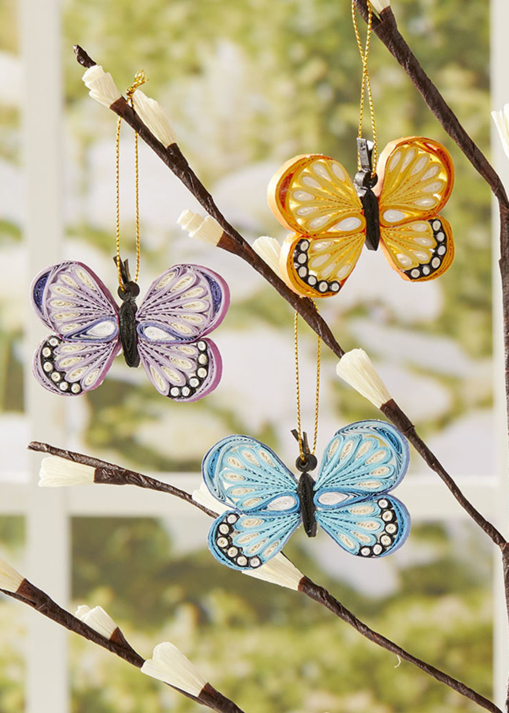 SERRV FINAL SALE - Quilled Butterfly Ornament Set