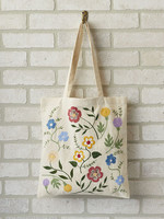 SERRV Wildflower Embroidered Tote Bag